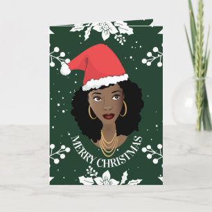 Joyeux Noël   Beauté des cheveux naturels, carte v