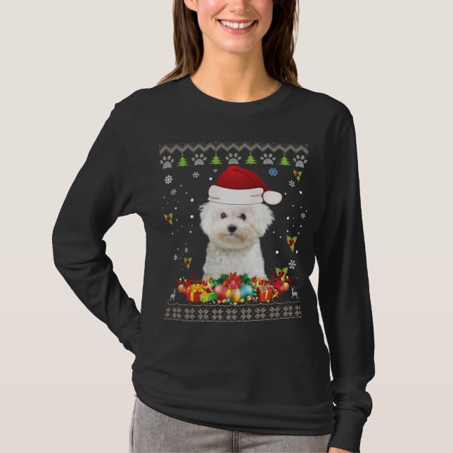 Joyeux Noël Bichons Frise Chien laide Sweat San (Devant)