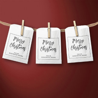 Joyeux Noël blanc de | Mini sacs en papier