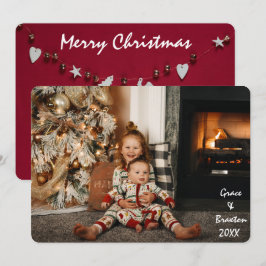 Joyeux Noël Bonne année Carte photo de famille