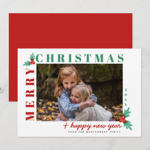 Joyeux Noël Bonne année Photo Carte de vacances