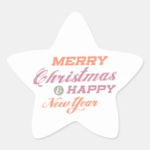 Joyeux Noël Bonne année Stickers Star