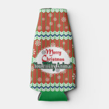 Joyeux Noël Bouteille joyeuse glacière