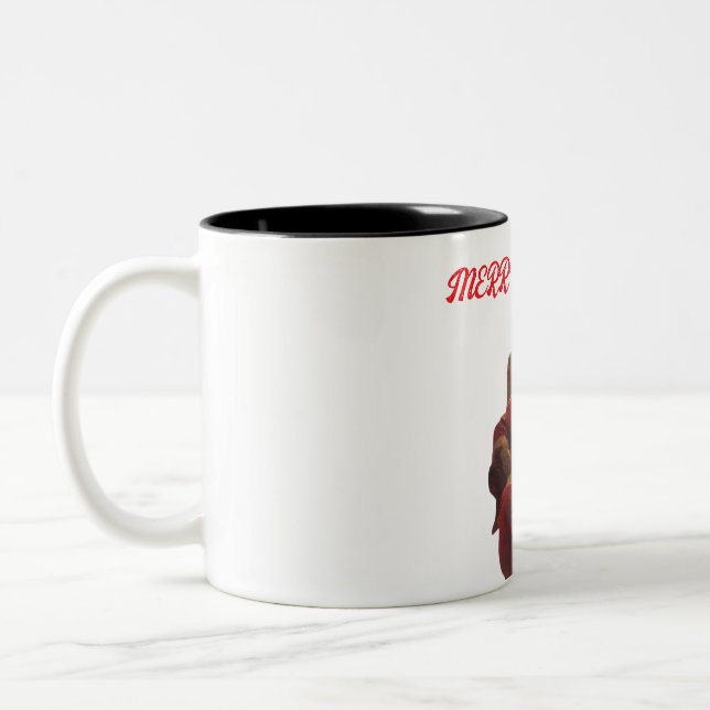 Joyeux noël café Mug à deux tons (Gauche)