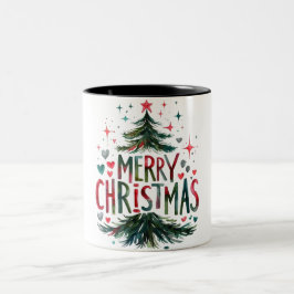 Joyeux noël café Mug à deux tons