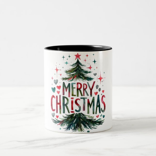 Joyeux noël café Mug à deux tons (Centre)