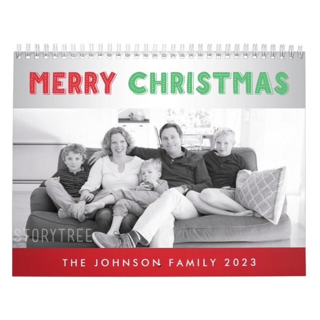 Joyeux Noël Calendrier photo personnalisé 2023 (Protection)