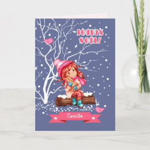 Joyeux Noël. Carte Christmas à French