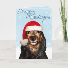 Joyeux Noël carte Dachshund