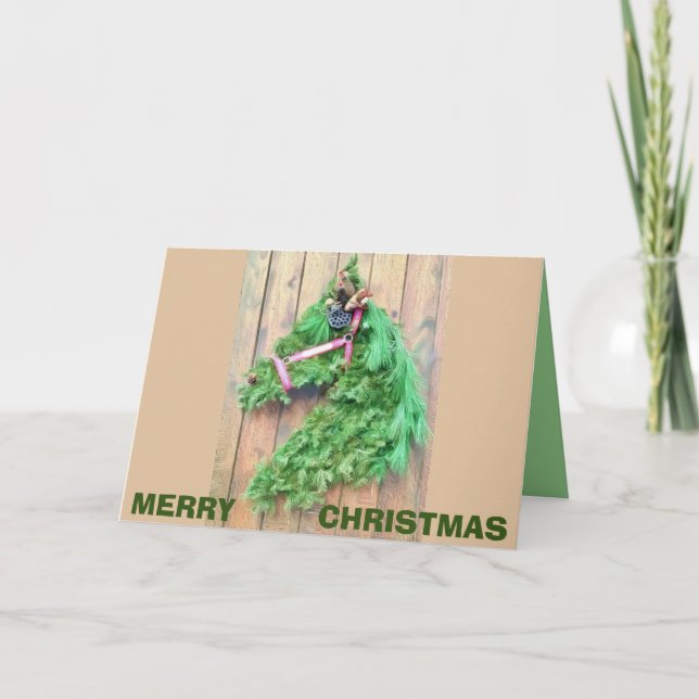 JOYEUX NOËL CARTE DE COUREUR EN GUIRLANDE (Devant)
