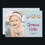 Joyeux Noël carte de Foto de vacances Feiertagskarte<br><div class="desc">Joyeux Noël carte de Foto de vacances.</div>