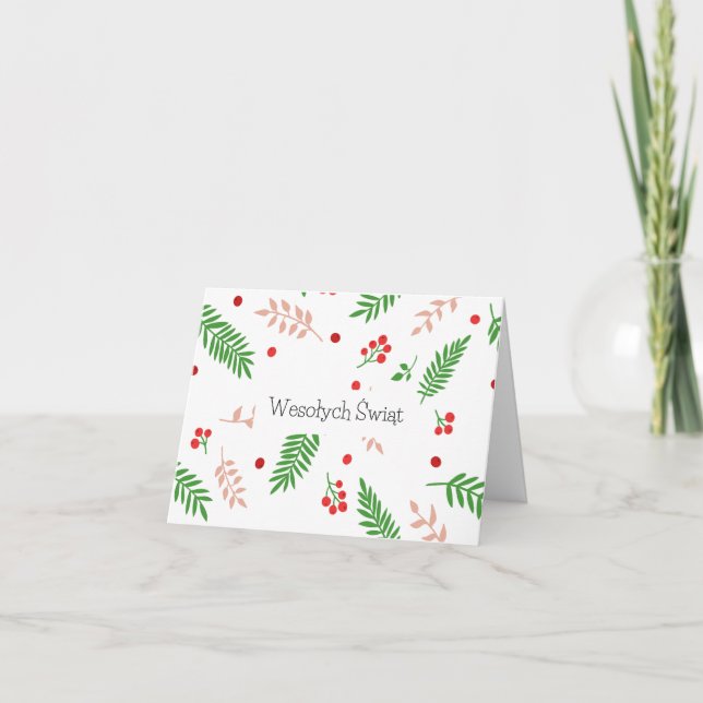 Joyeux Noël, carte de Noël polonaise  (Devant)