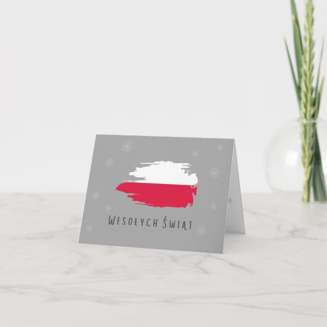 Joyeux Noël carte de Noël polonaise (Devant)