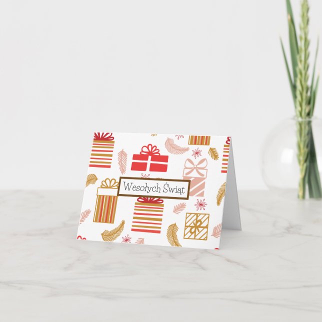 Joyeux Noël, carte de Noël polonaise  (Devant)