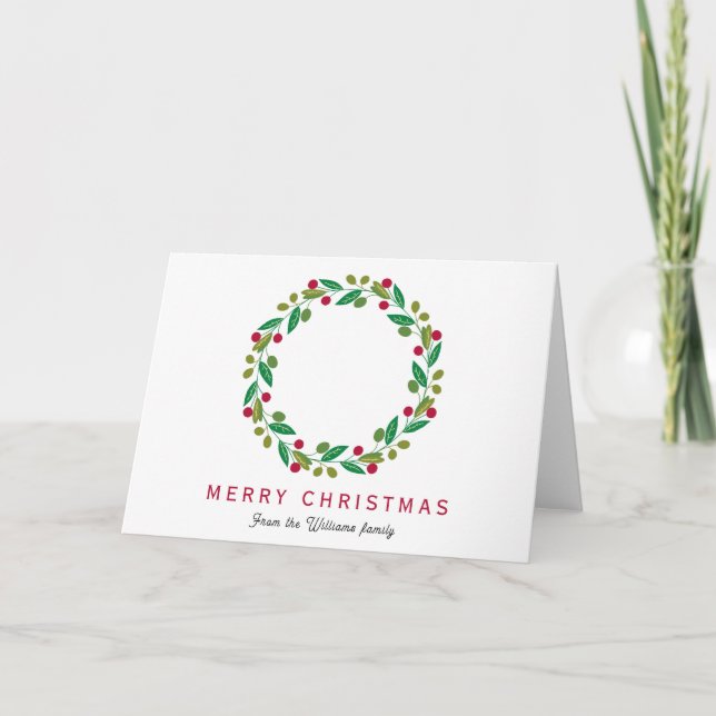Joyeux Noël - Carte de vacances sans couronne phot (Devant)