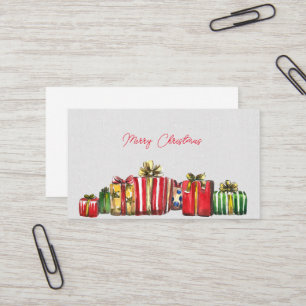 Joyeux Noël Carte de visite de boîtes cadeaux