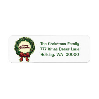 Joyeux Noël Carte de voeux Étiquette du courrier
