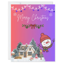 Joyeux Noël Carte de Vœux Mignonne