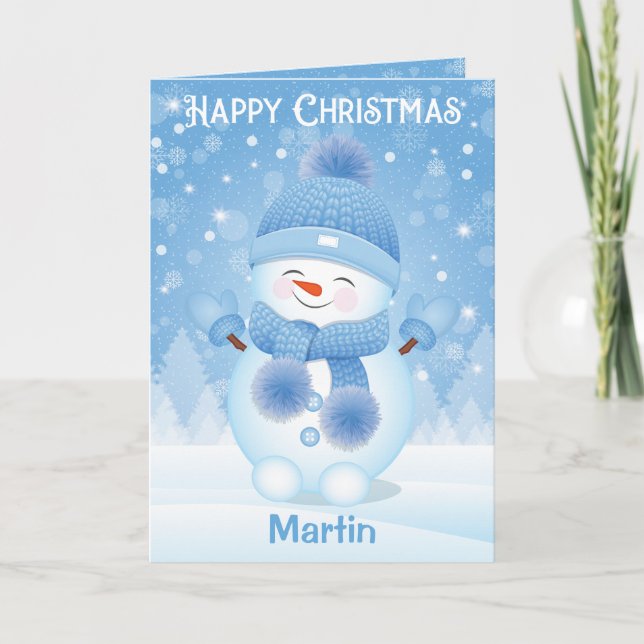 Joyeux Noël | Carte de voeux pour garçon (Devant)