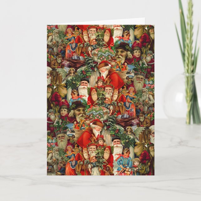 Joyeux Noël ! ! Carte de voeux vintage (Devant)