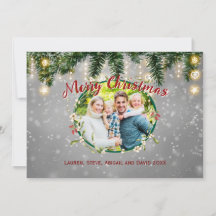Joyeux Noël Carte photo de famille