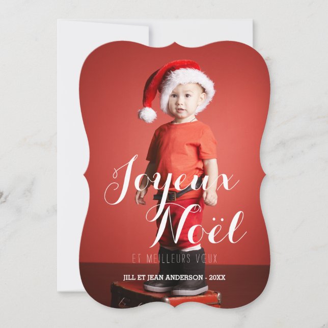 Joyeux Noël | Carte photo de vacances français (Devant)