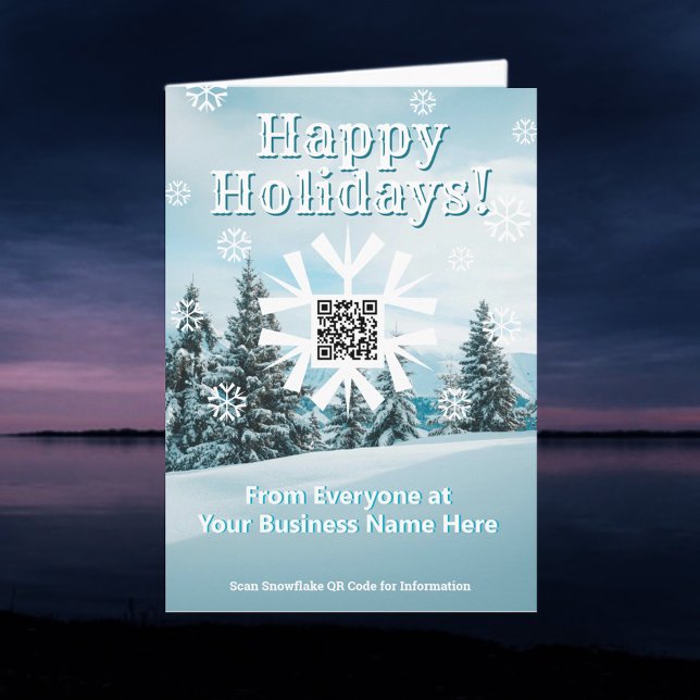 Joyeux Noël Carte Snowflake avec QR Code (Créateur téléchargé)