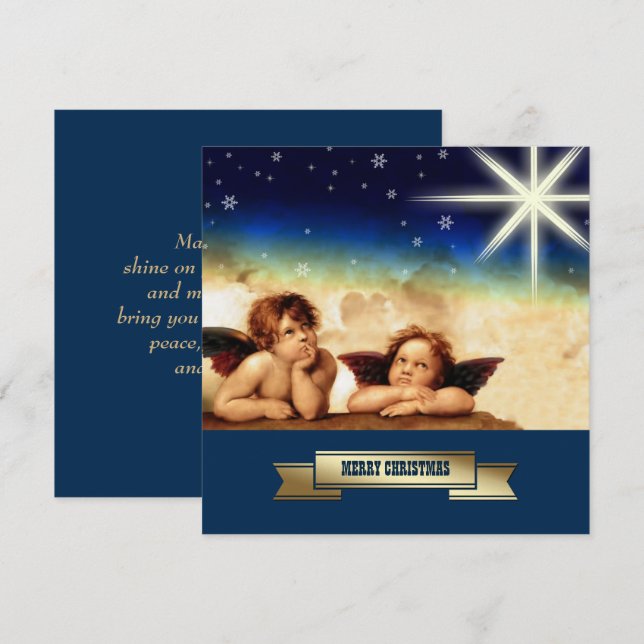 Joyeux Noël. Cartes de Noël personnalisables (Devant / Derrière)