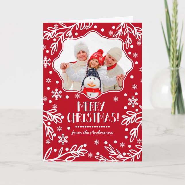 Joyeux Noël. Cartes photos de Noël personnalisées (Devant)