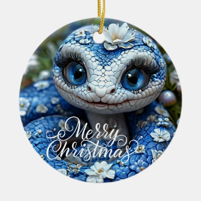 Joyeux Noël Ceramic Circle Ornement (Devant)