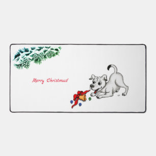Joyeux Noël ! Chiot avec Bell et Ball