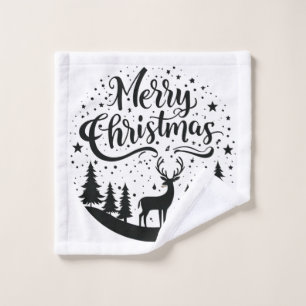 Joyeux Noël classique Cerfs et Arbre Design Art