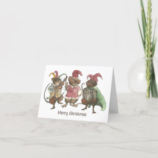 Joyeux Noël Clown Mice Carte de vacances
