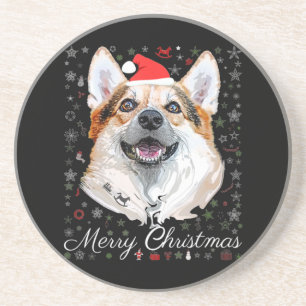 Joyeux Noël Corgi Santa Dog Getränkeuntersetzer