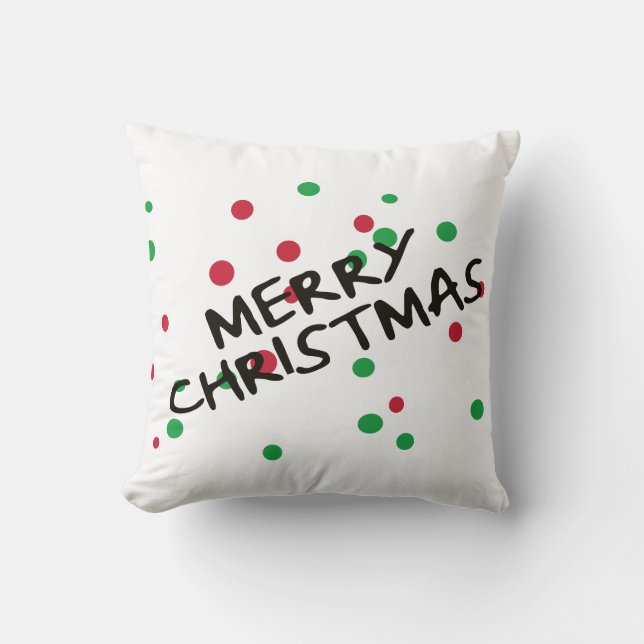 Joyeux Noël Coussin décoratif de Noël (Recto)