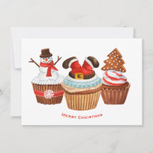Joyeux Noël Cupcakes Carte de vacances