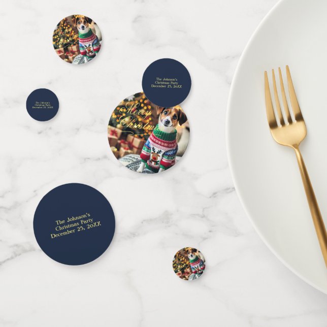 Joyeux Noël Custom Texte Table photo Confetti (Groupe)