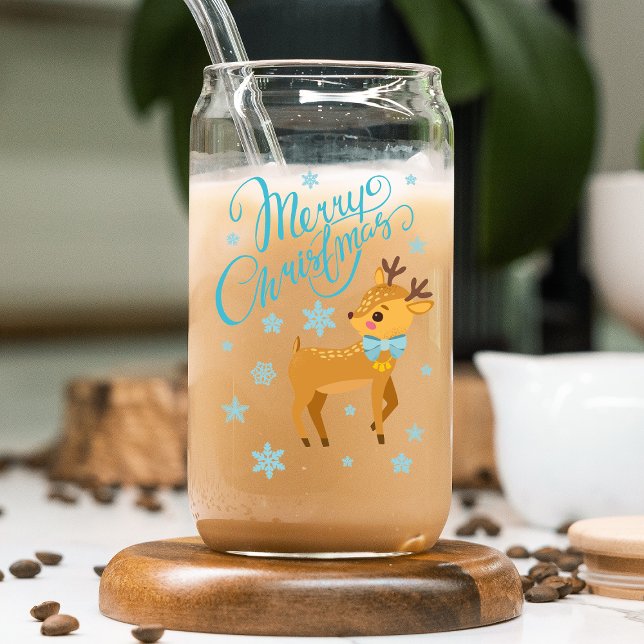 Joyeux Noël Cute Deer Snowflakes Fêtes (Créateur téléchargé)