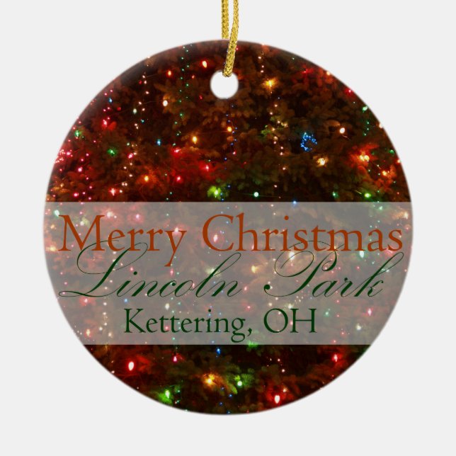 Joyeux Noël de Kettering, ornement de l'Ohio 2015 (Devant)