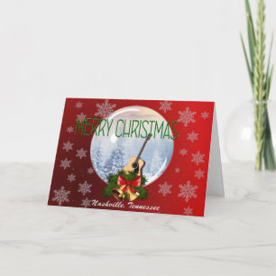 Joyeux Noël de la carte de Nashville - RD