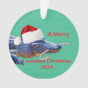 Joyeux Noël de la Louisiane avec l'alligator