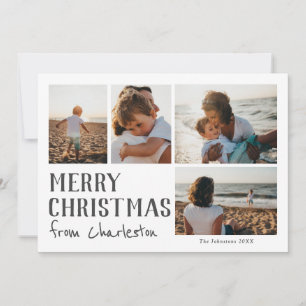 Joyeux Noël de la ville ou du lieu carte photo