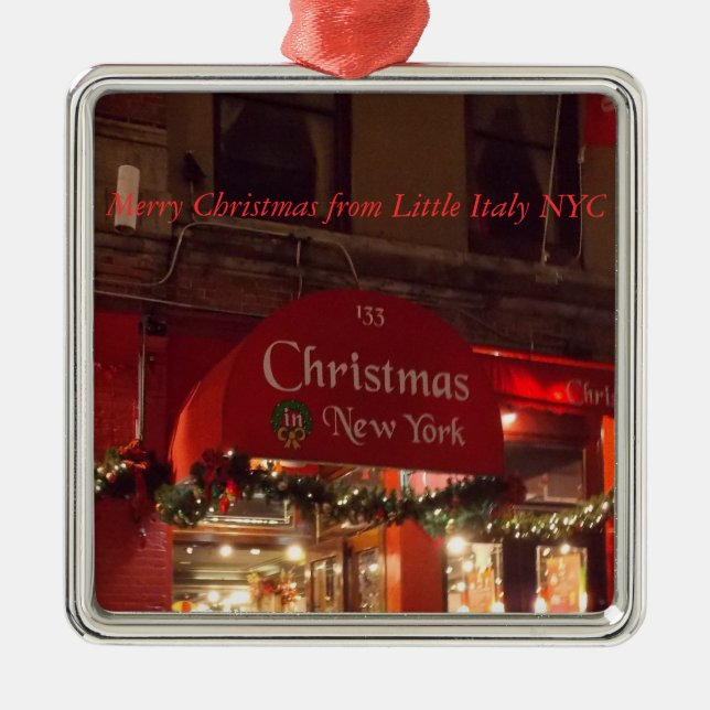Joyeux Noël de Little Italy NYC 1 Ornement (Devant)