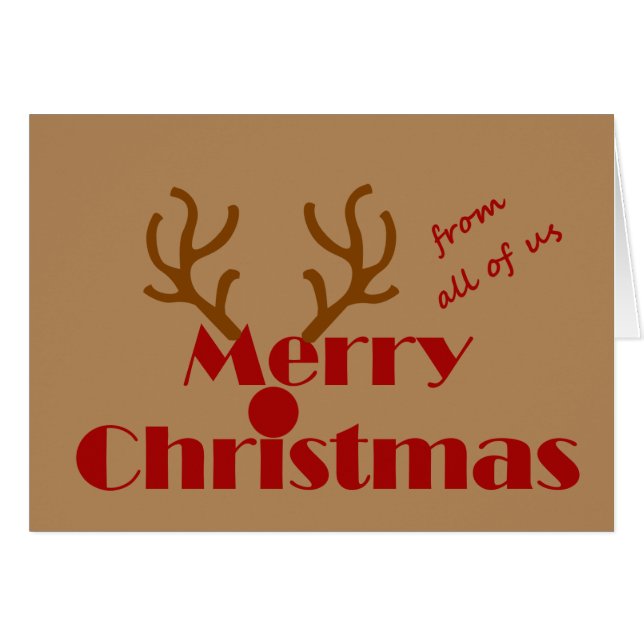 Joyeux Noël de nous tous Fun Reindeer (Devant horizontal)