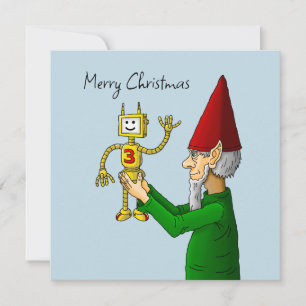 Joyeux Noël de Père Noël Workshop Carte de vacance