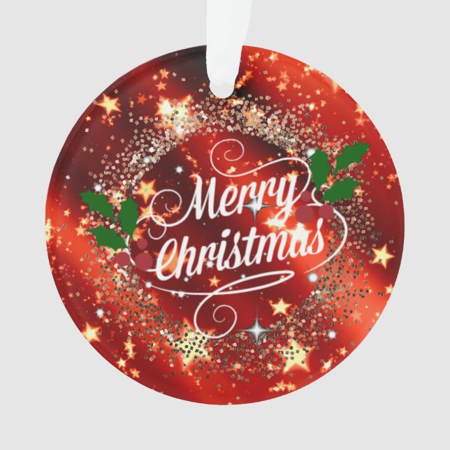 Joyeux Noël, design rouge et or pétillant (devant)