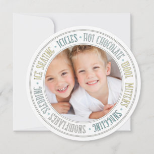 Joyeux Noël d'hiver Carte photo