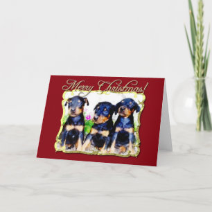Joyeux Noël Doberman Pinscher carte
