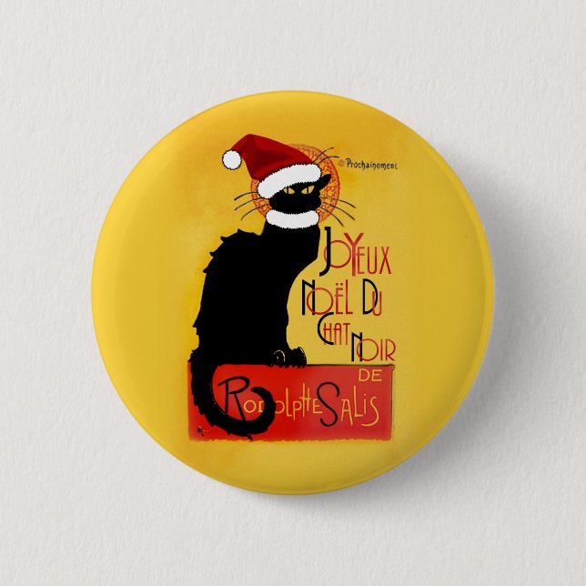 Joyeux Noël Du Chat Noir Button (Vorderseite)