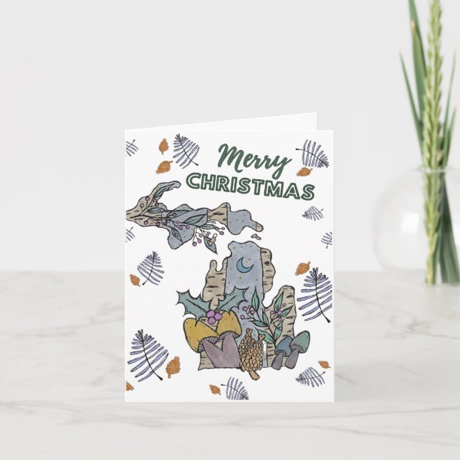 Joyeux Noël du Michigan Carte de vœux  (Devant)